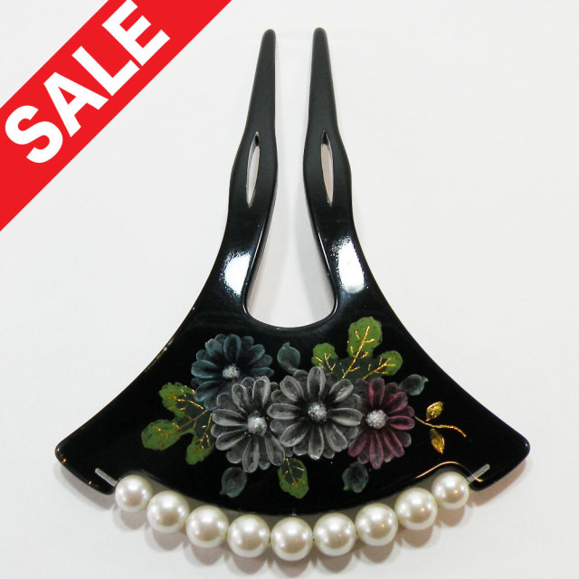 かんざし　簪　和装　バチ型　扇型　卒園式　卒業式　入園式　入学式 　結婚式　蒔絵