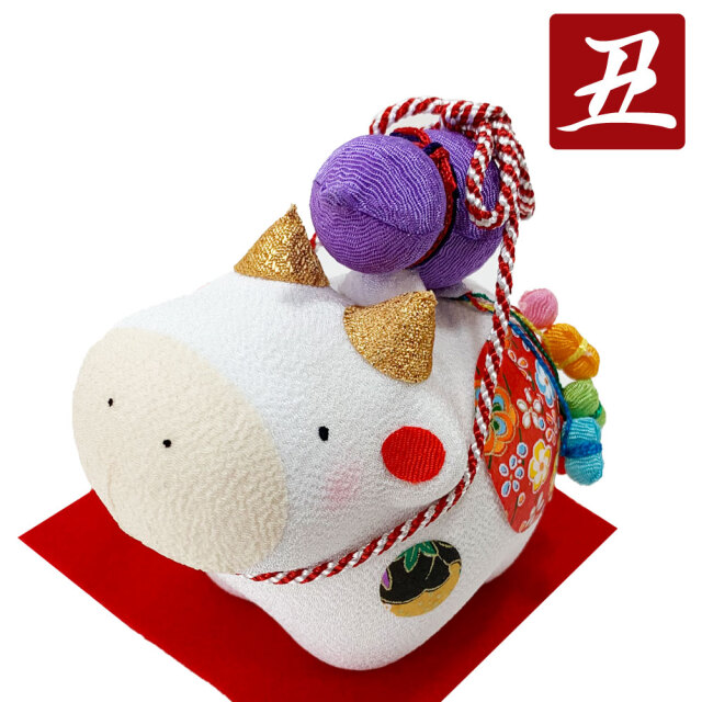 干支　丑年　牛　うし　ウシ　２０２１　令和３年　飾り　龍虎堂　リュウコドウ　日本