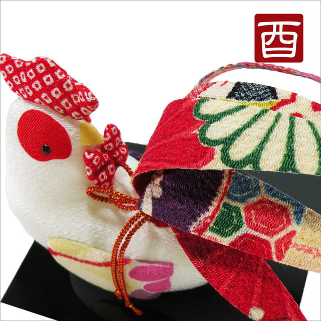 酉年　干支の置物　２０１７　平成２９年　龍虎堂　リュウコドウ　ちりめん