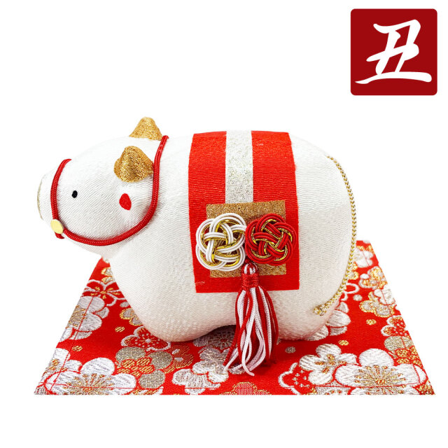 干支　丑年　牛　うし　ウシ　２０２１　令和３年　飾り　龍虎堂　リュウコドウ　日本