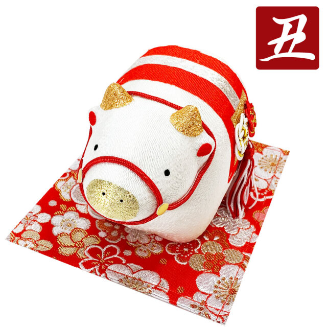 干支　丑年　牛　うし　ウシ　２０２１　令和３年　飾り　龍虎堂　リュウコドウ　日本