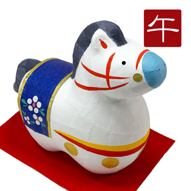 干支,置物,飾り,午,うま,馬,ウマ,2026,令和８年,リュウコドウ,龍虎堂,石川紙業　