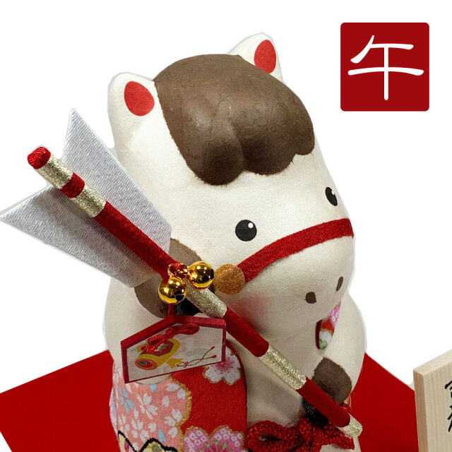 干支,置物,飾り,午,うま,馬,ウマ,2026,令和８年,リュウコドウ,龍虎堂,石川紙業　
