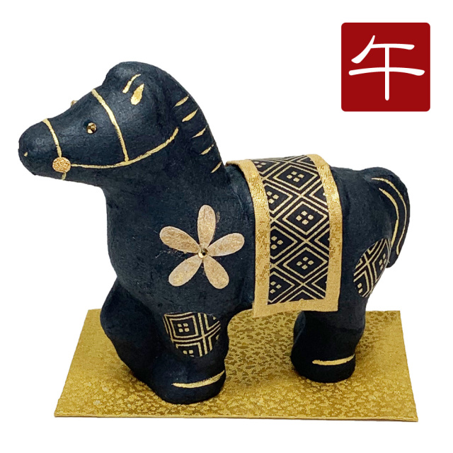 干支,置物,飾り,午,うま,馬,ウマ,2026,令和８年,リュウコドウ,龍虎堂,石川紙業