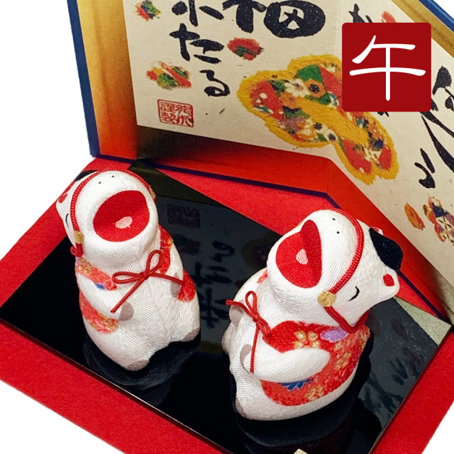 干支,置物,飾り,午,うま,馬,ウマ,2026,令和8年,リュウコドウ,龍虎堂,石川紙業