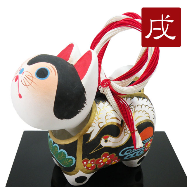 張り子の犬　干支　戌　イヌ　犬　２０１８　平成３０年　正月飾り　リュウコドウ　和紙　可愛い