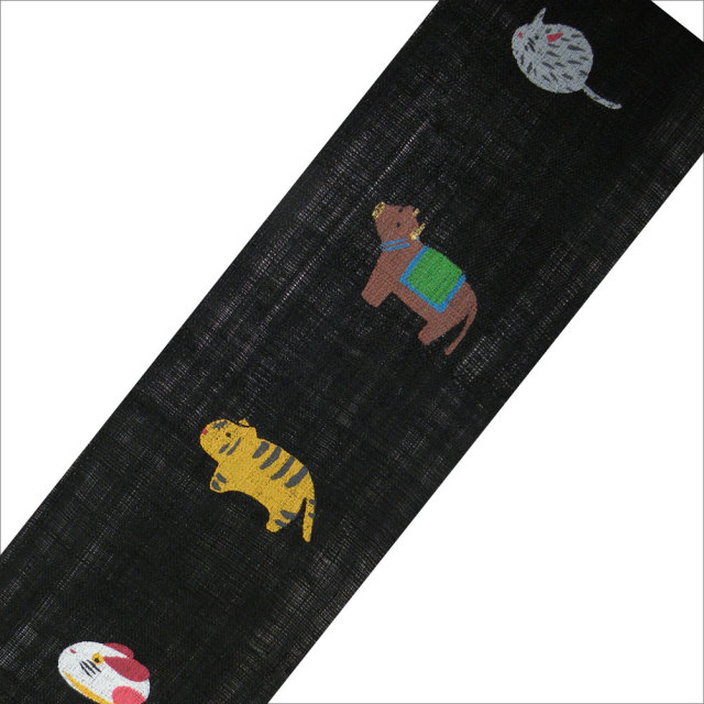 細タペストリー　洛柿庵　日本製　 十二支　干支