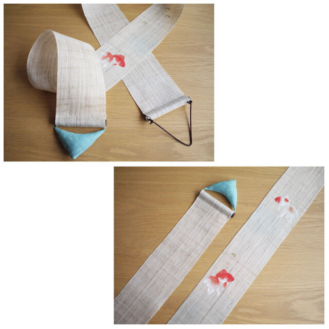 細タペストリー　　洛柿庵 モダンインテリア らくしあん　金魚