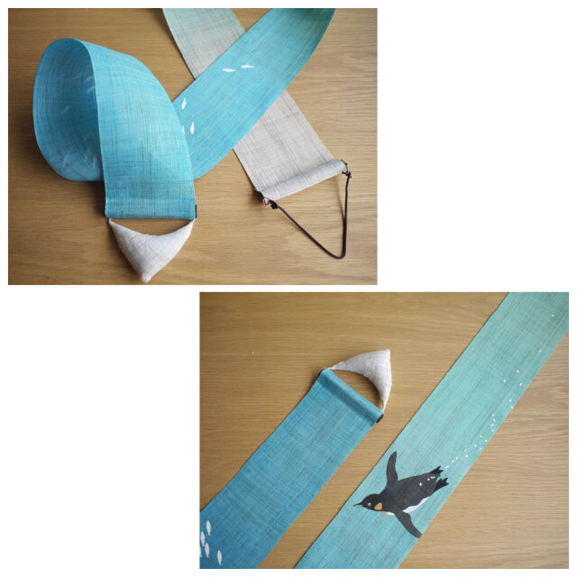 細タペストリー　　洛柿庵 モダンインテリア らくしあん　ファーストペンギン