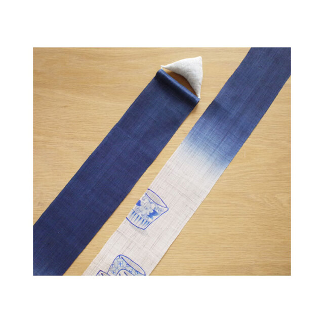 細タペストリー　　洛柿庵 モダンインテリア らくしあん そば猪口　染