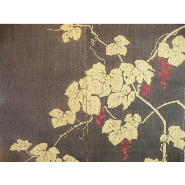 洛柿庵麻のれん 手染め麻のれん「さくら」 [京都洛柿庵オンラインショップ]