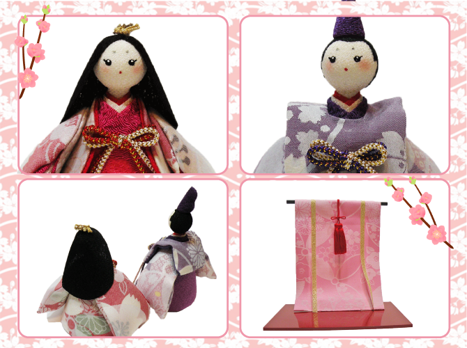 ちりめん　雛人形　雛飾り　お雛様　龍虎堂 ふっくら立姿雛