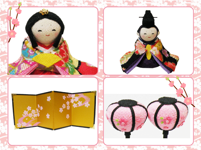 すこやかわらべ雛」 ちりめん 雛人形 お雛様 雛飾り 「龍虎堂